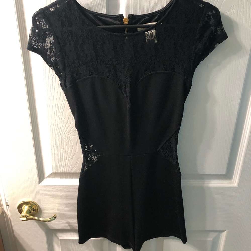 Black Lace Romper